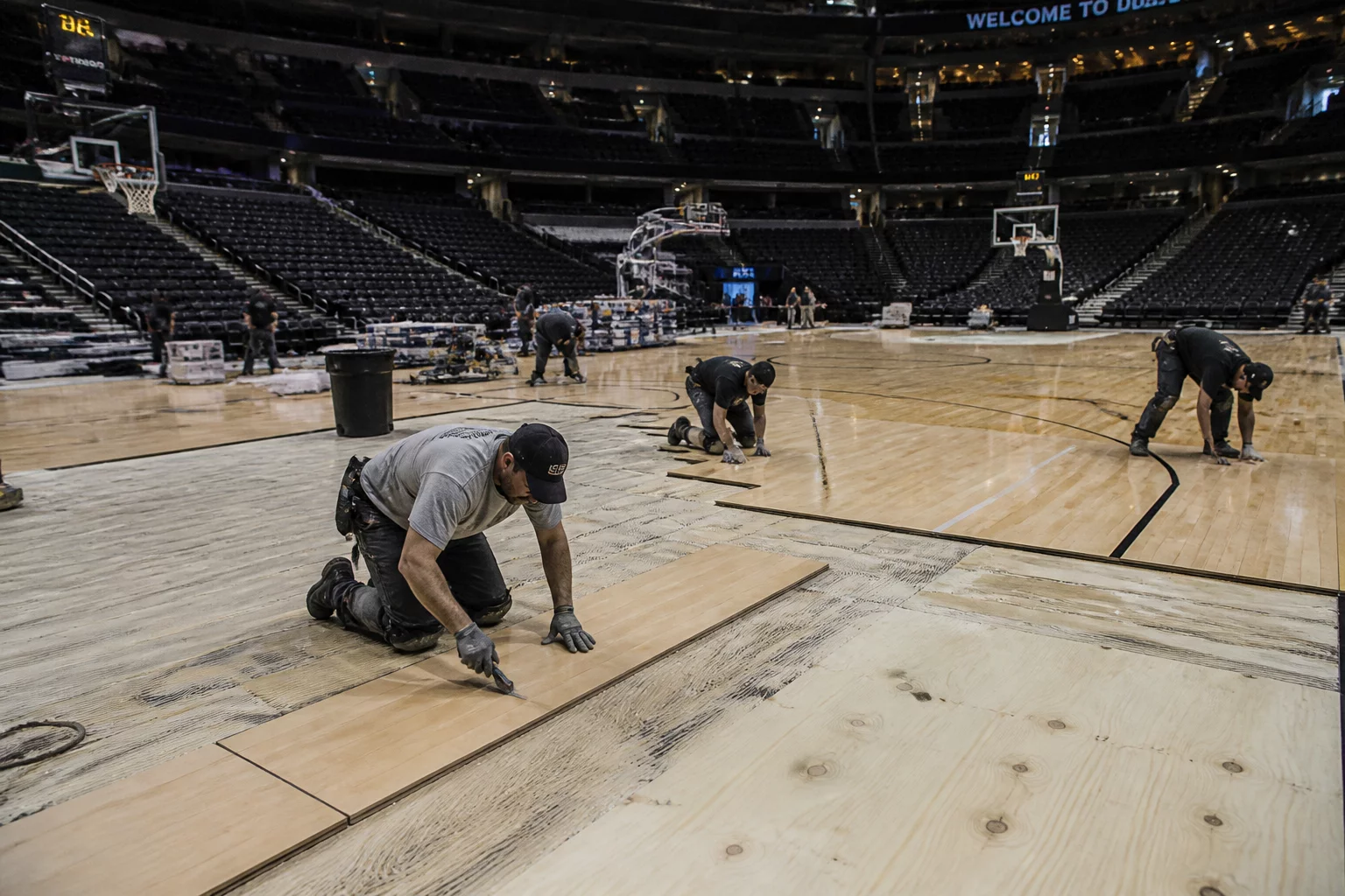 Préparatifs à l'Accor Arena